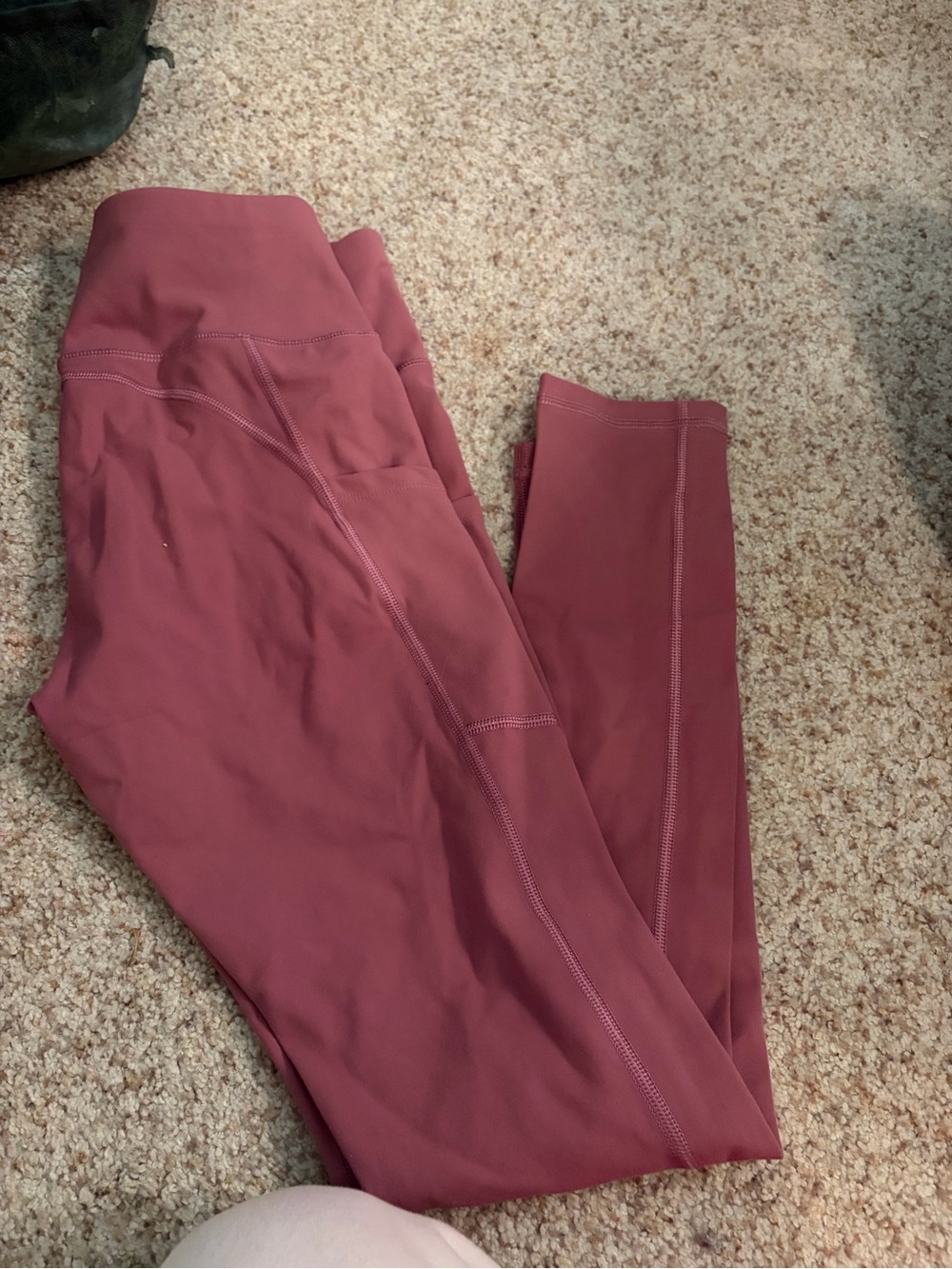 Mauve Active High-Waist Leggings